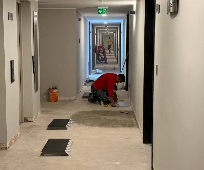 Remodelación de interiores en ejecución